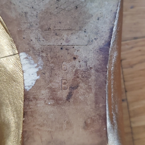 Coach Chrisann Metallic Floral Flats - Picture 8 of 8